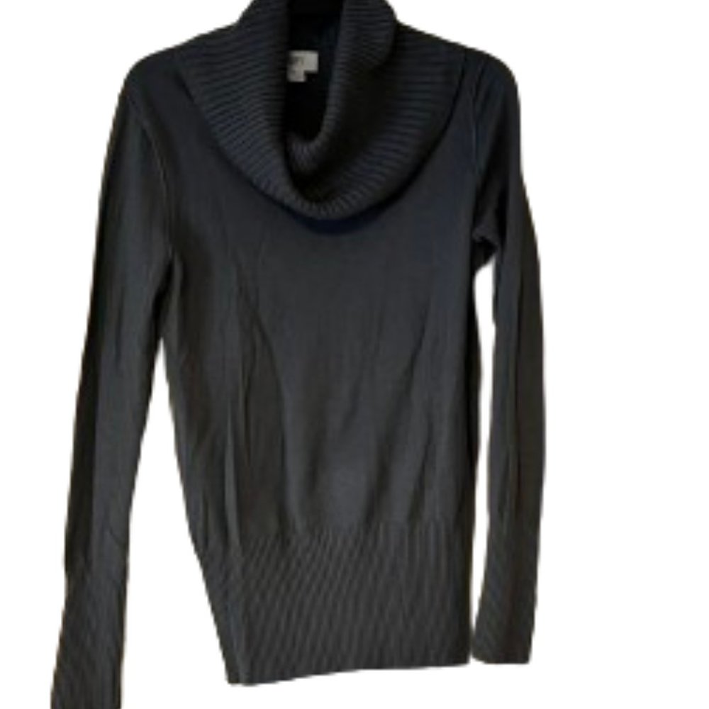 Loft Slate Blue Cowlneck Long Sleeve Sweater - Medium